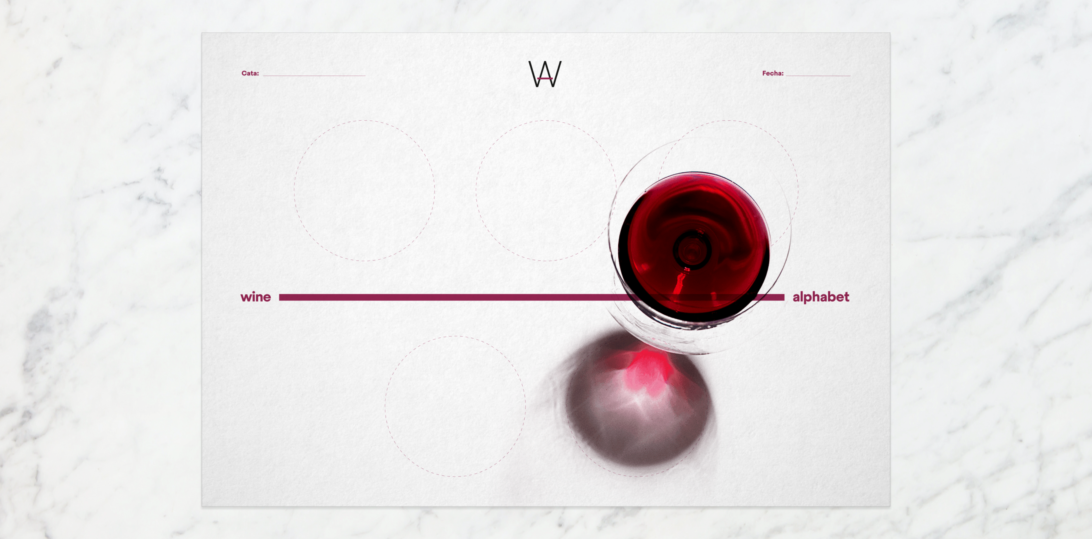 <span><span>Mantel corporativo para el proyecto de WINE ALPHABET. Dise&ntilde;ado por el estudio esiete de branding y comunicaci&oacute;n.</span></span>
